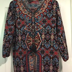 Boho pattern mini dress